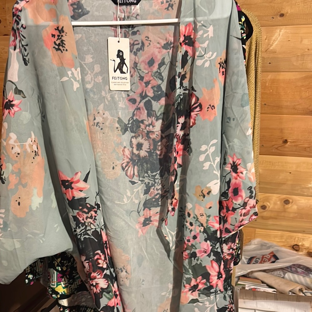 Floral Kimono Cardigan - Multicolor